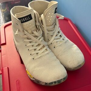 NOBULL White Athletic Shoes with Floral Sole used but sole still great condition